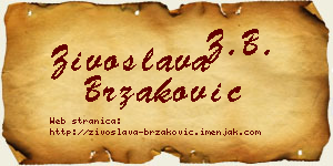 Živoslava Brzaković vizit kartica